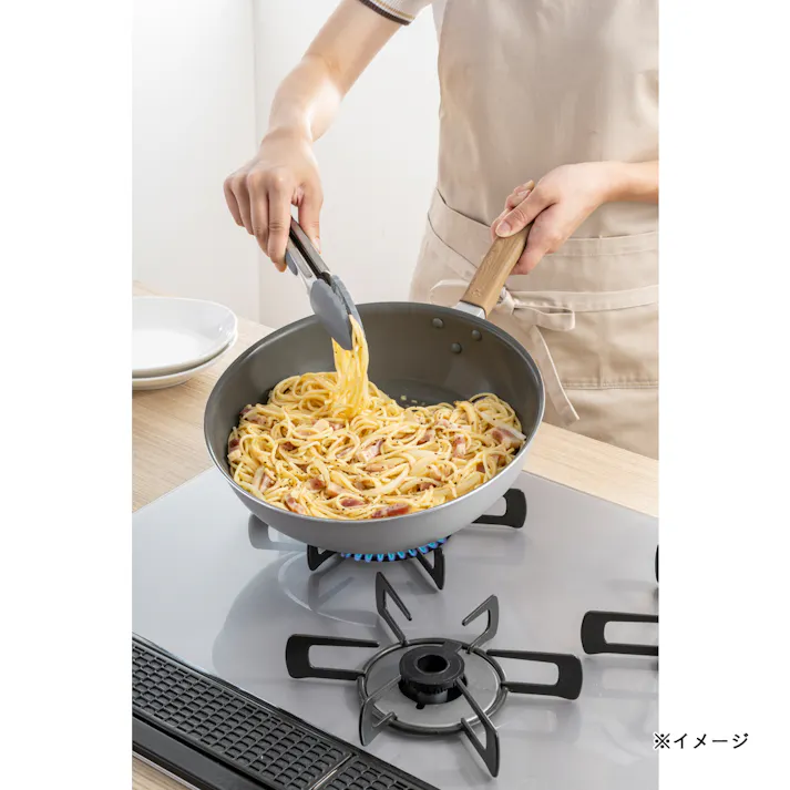 ガス火専用 こびりつきにくいフライパン 28cm深型