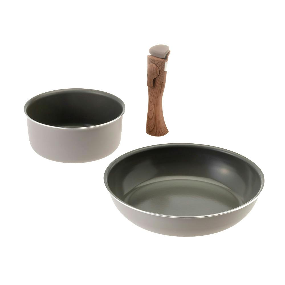 取っ手が外せるこびりつきにくいフライパン 3点セット