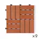 【まとめ売り】木樹脂ジョイントデッキ ブラウン 9枚入り