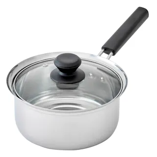 ふきこぼれしにくい ステンレス片手鍋 18cm