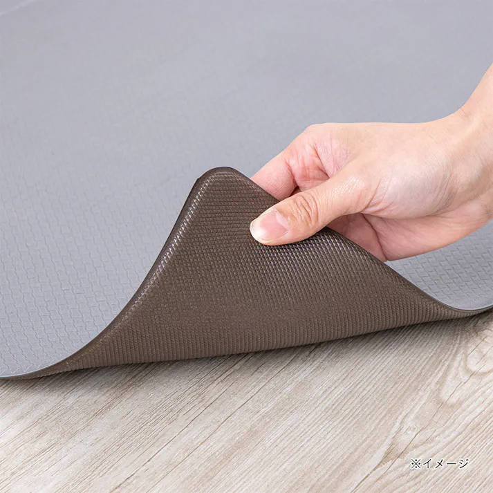 すき間を埋めるキッチンマット L-Fit モカ LL 45cm×270cm 厚み6mm クッション性 抗菌 燃えにくい 防カビ 拭くだけお手入れ