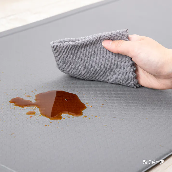 すき間を埋めるキッチンマット L-Fit モカ LL 45cm×270cm 厚み6mm クッション性 抗菌 燃えにくい 防カビ 拭くだけお手入れ