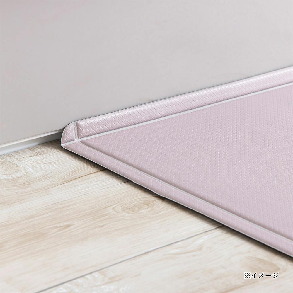 すき間を埋めるキッチンマット L-Fit ピンク SS 45cm×90cm 厚み6mm クッション性 抗菌 燃えにくい 防カビ 拭くだけお手入れ