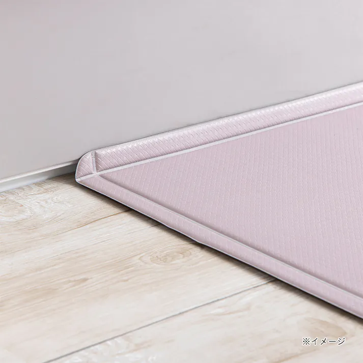 すき間を埋めるキッチンマット L-Fit ピンク SS 45cm×90cm 厚み6mm クッション性 抗菌 燃えにくい 防カビ 拭くだけお手入れ