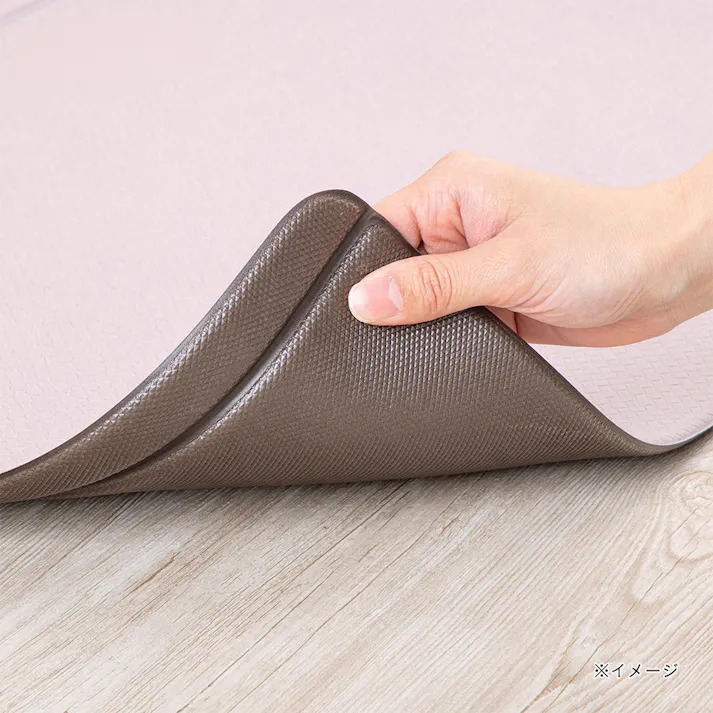 すき間を埋めるキッチンマット L-Fit ピンク SS 45cm×90cm 厚み6mm クッション性 抗菌 燃えにくい 防カビ 拭くだけお手入れ