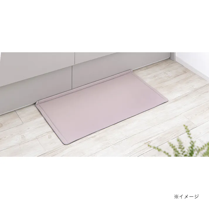 すき間を埋めるキッチンマット L-Fit ピンク SS 45cm×90cm 厚み6mm クッション性 抗菌 燃えにくい 防カビ 拭くだけお手入れ