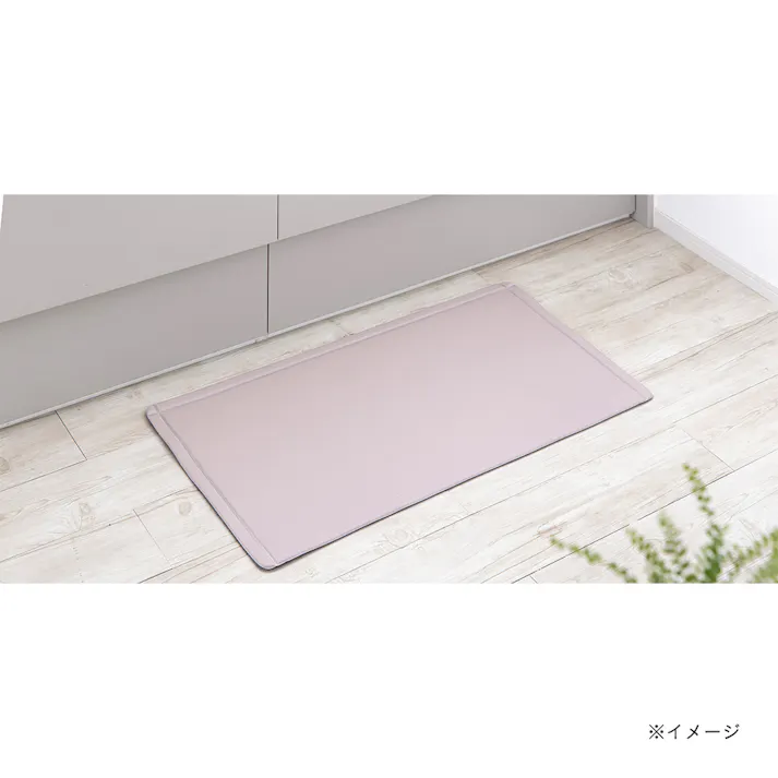 すき間を埋めるキッチンマット L-Fit ピンク SS 45cm×90cm 厚み6mm クッション性 抗菌 燃えにくい 防カビ 拭くだけお手入れ