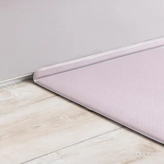 すき間を埋めるキッチンマット L-Fit ピンクXXL 60cm×270cm 厚み6mm クッション性 抗菌 燃えにくい 防カビ 拭くだけお手入れ