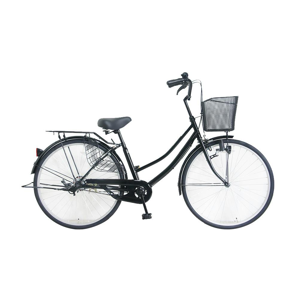 【自転車】黒軽快車 26インチ ブラック