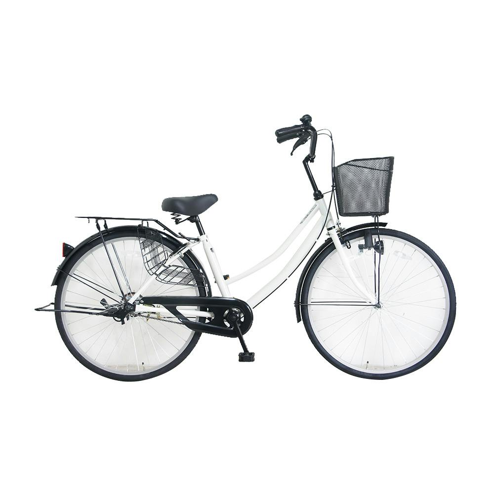 お手頃美品！26インチ シングル軽快車 ブラック×ホワイト！ 自転車】黒軽快車 26インチ ホワイト | ファミリーサイクル 通販