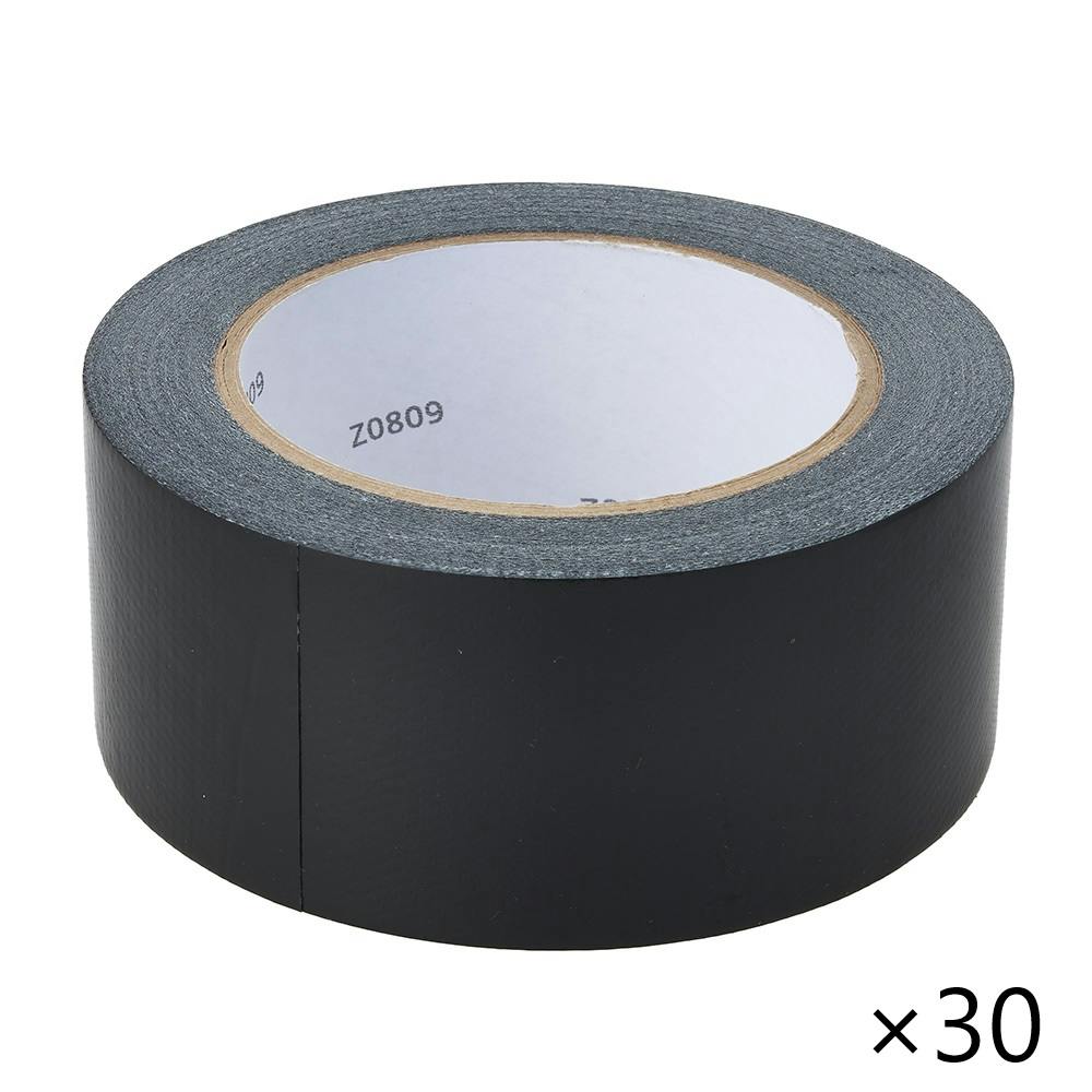 【ケース販売】カインズ カラー布粘着テープ ブラック 幅50mm 長さ25m 1巻×30個入