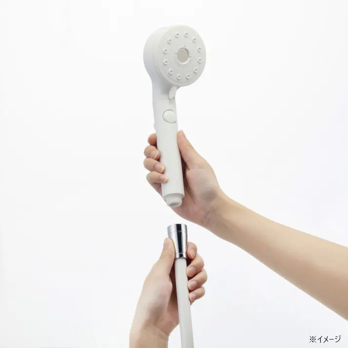 カインズ ナノバブルシャワーヘッド 手元ストップ 5段階水流調整 ホワイト