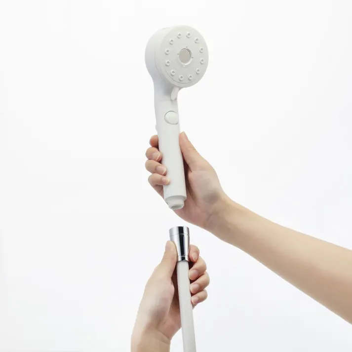 カインズ ナノバブルシャワーヘッド 手元ストップ 5段階水流調整 ホワイト