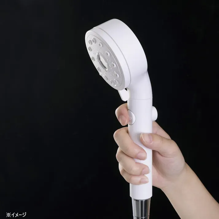 カインズ ナノバブルシャワーヘッド 手元ストップ 5段階水流調整 ホワイト