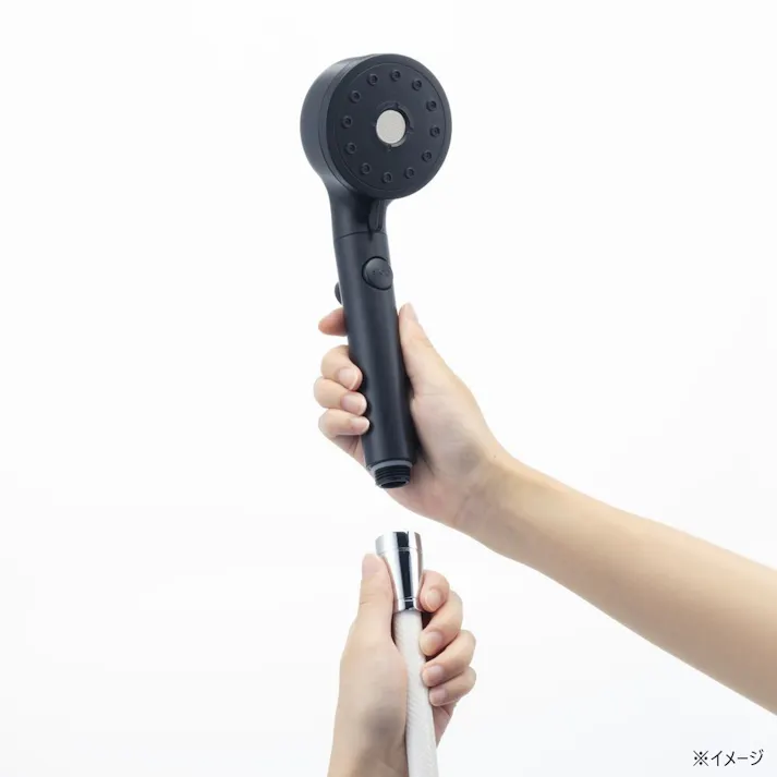 カインズ ナノバブルシャワーヘッド 手元ストップ 5段階水流調整 ブラック