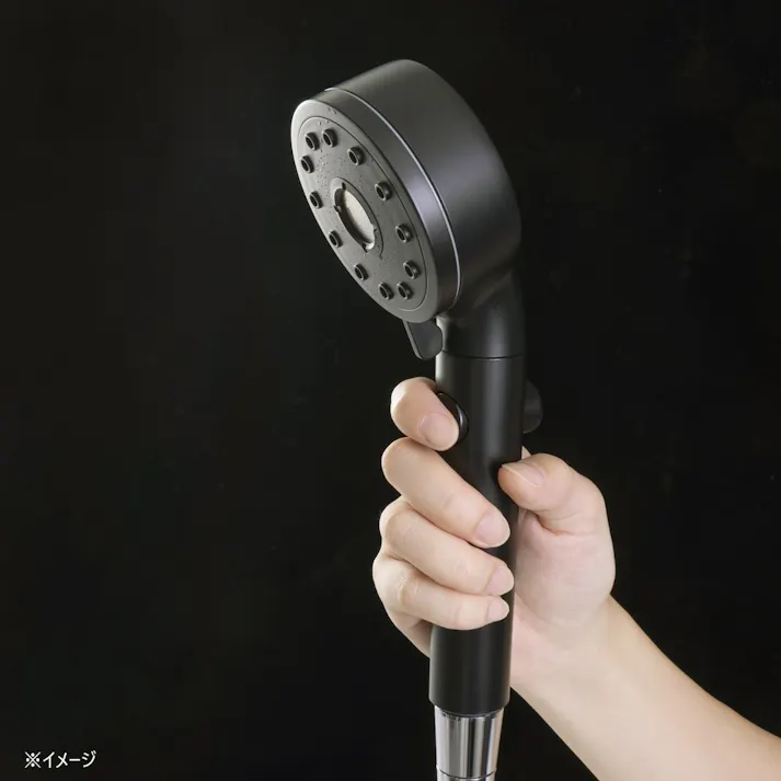 カインズ ナノバブルシャワーヘッド 手元ストップ 5段階水流調整 ブラック