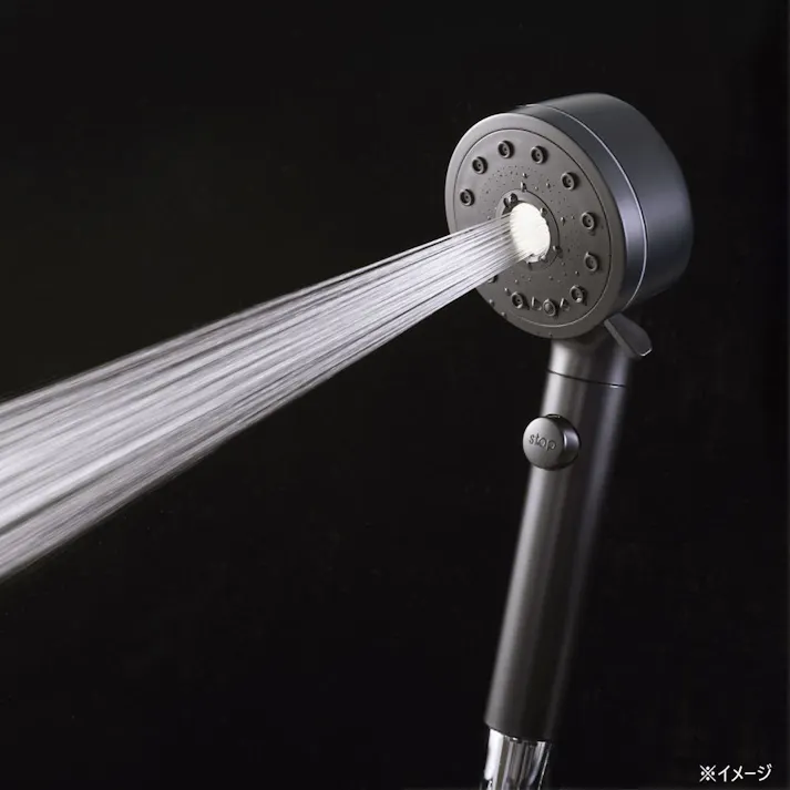 カインズ ナノバブルシャワーヘッド 手元ストップ 5段階水流調整 ブラック
