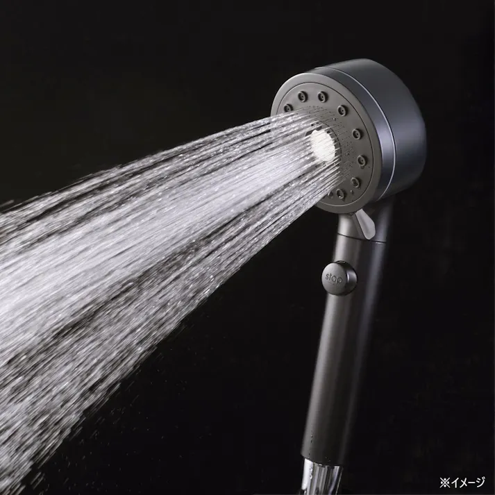 カインズ ナノバブルシャワーヘッド 手元ストップ 5段階水流調整 ブラック