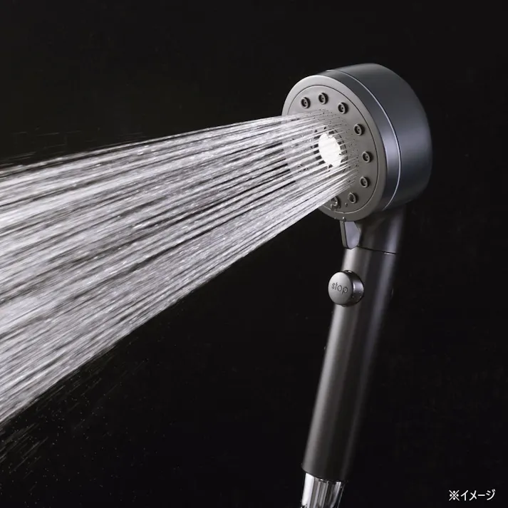 カインズ ナノバブルシャワーヘッド 手元ストップ 5段階水流調整 ブラック
