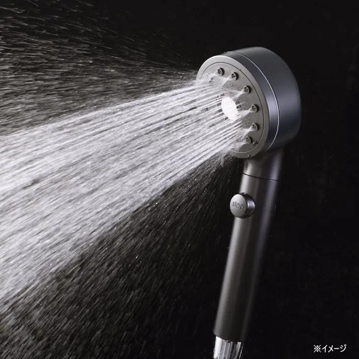 カインズ ナノバブルシャワーヘッド 手元ストップ 5段階水流調整 ブラック