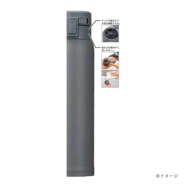ワンタッチボトル 750ml ダークグレー