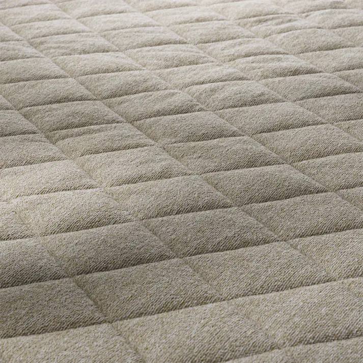 タオル素材の敷パッド Pitapa ベージュ シングル 幅100cm 奥行200cm