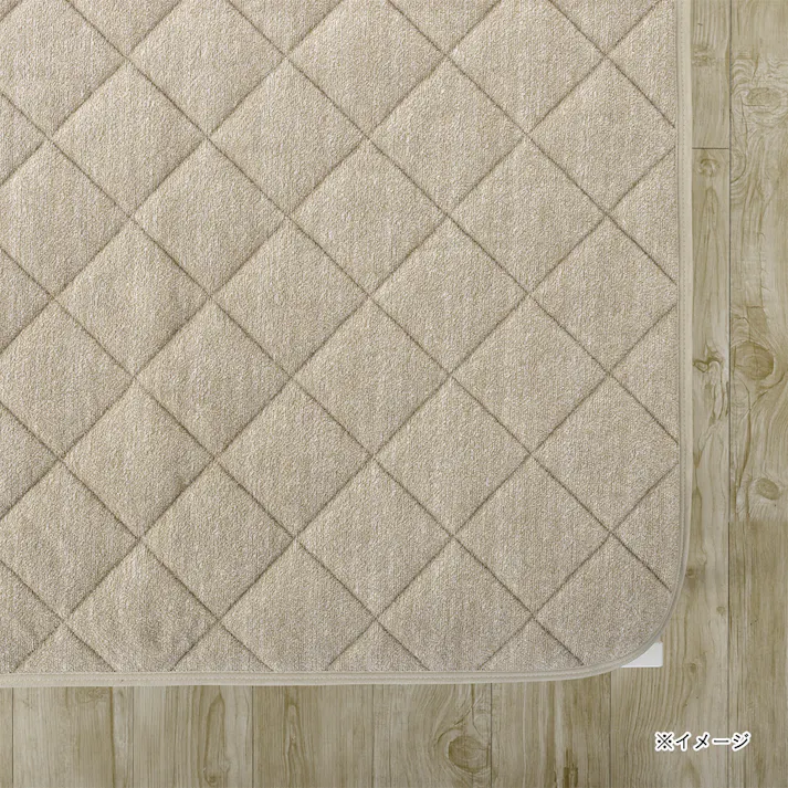 タオル素材の敷パッド Pitapa ベージュ シングル 幅100cm 奥行200cm