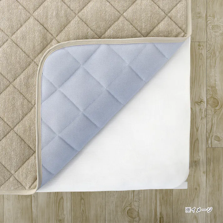 タオル素材の敷パッド Pitapa ベージュ シングル 幅100cm 奥行200cm