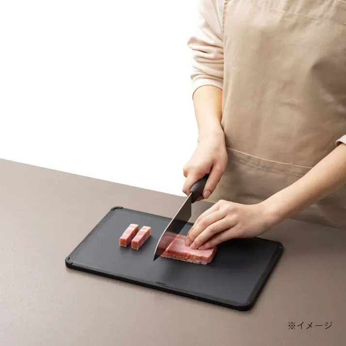 軽くて抗菌 大理石調まな板 32cm ブラック