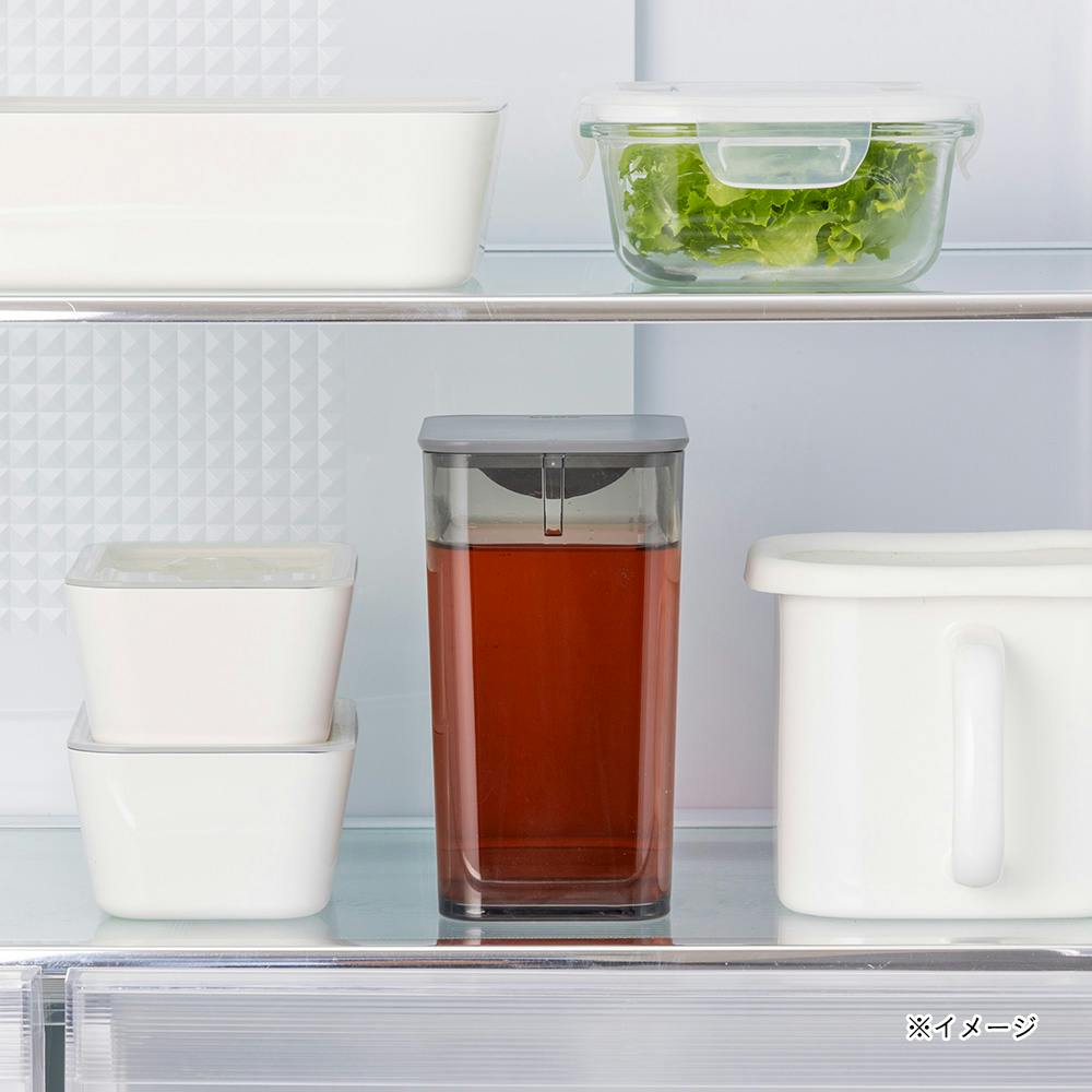 冷蔵庫棚に置ける コンパクト冷水筒 1.2L グレー | 保温ポット 冷蔵庫棚に置ける コンパクト冷水筒 1.2L グレー | 保温ポット