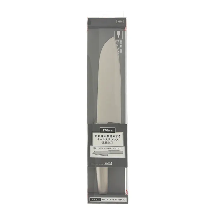 切れ味が長持ちする オールステンレス 三徳包丁 17cm