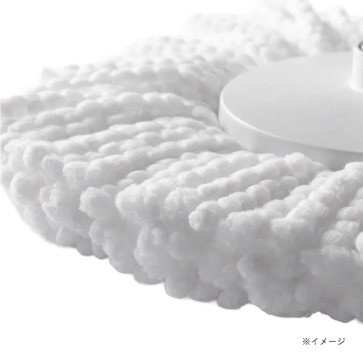 コンパクトに収納できる回転モップ 交換用ヘッド