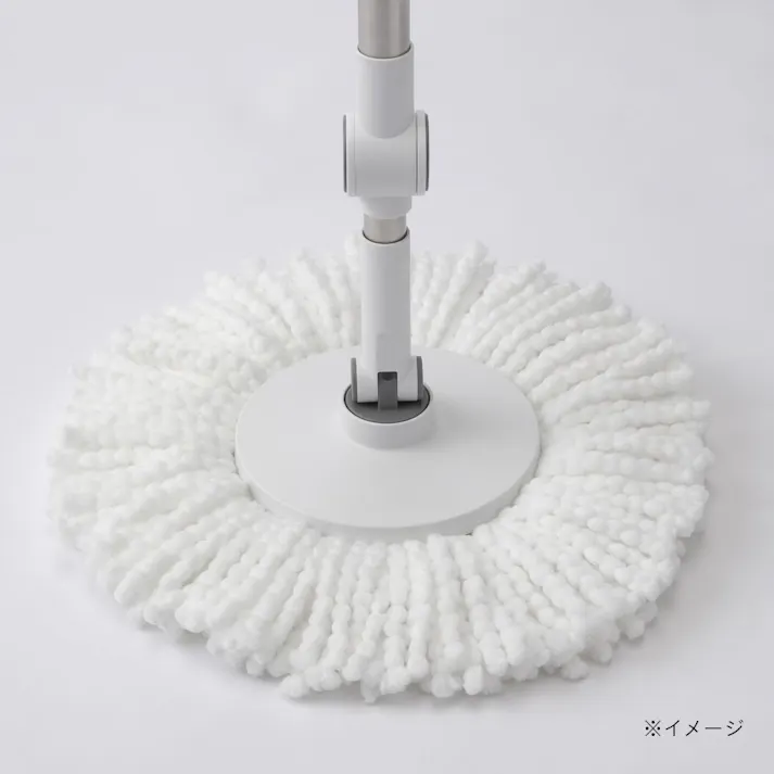 コンパクトに収納できる回転モップ 交換用ヘッド