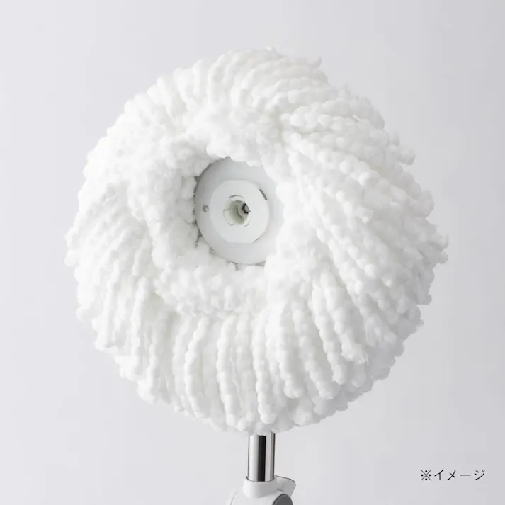 コンパクトに収納できる回転モップ 交換用ヘッド