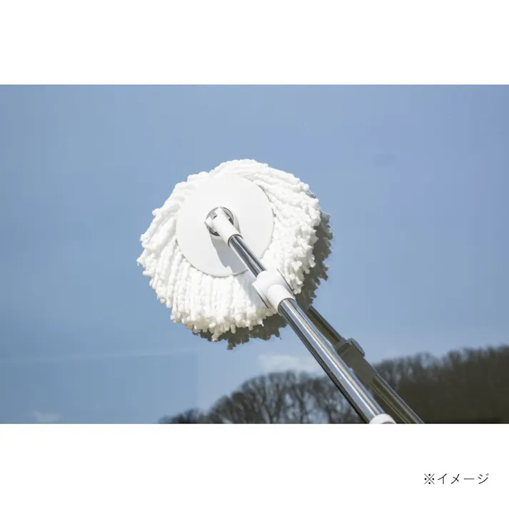 コンパクトに収納できる回転モップ 交換用ヘッド