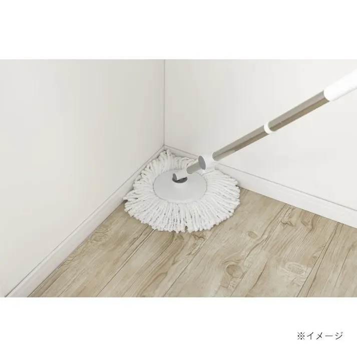 コンパクトに収納できる回転モップ 交換用ヘッド