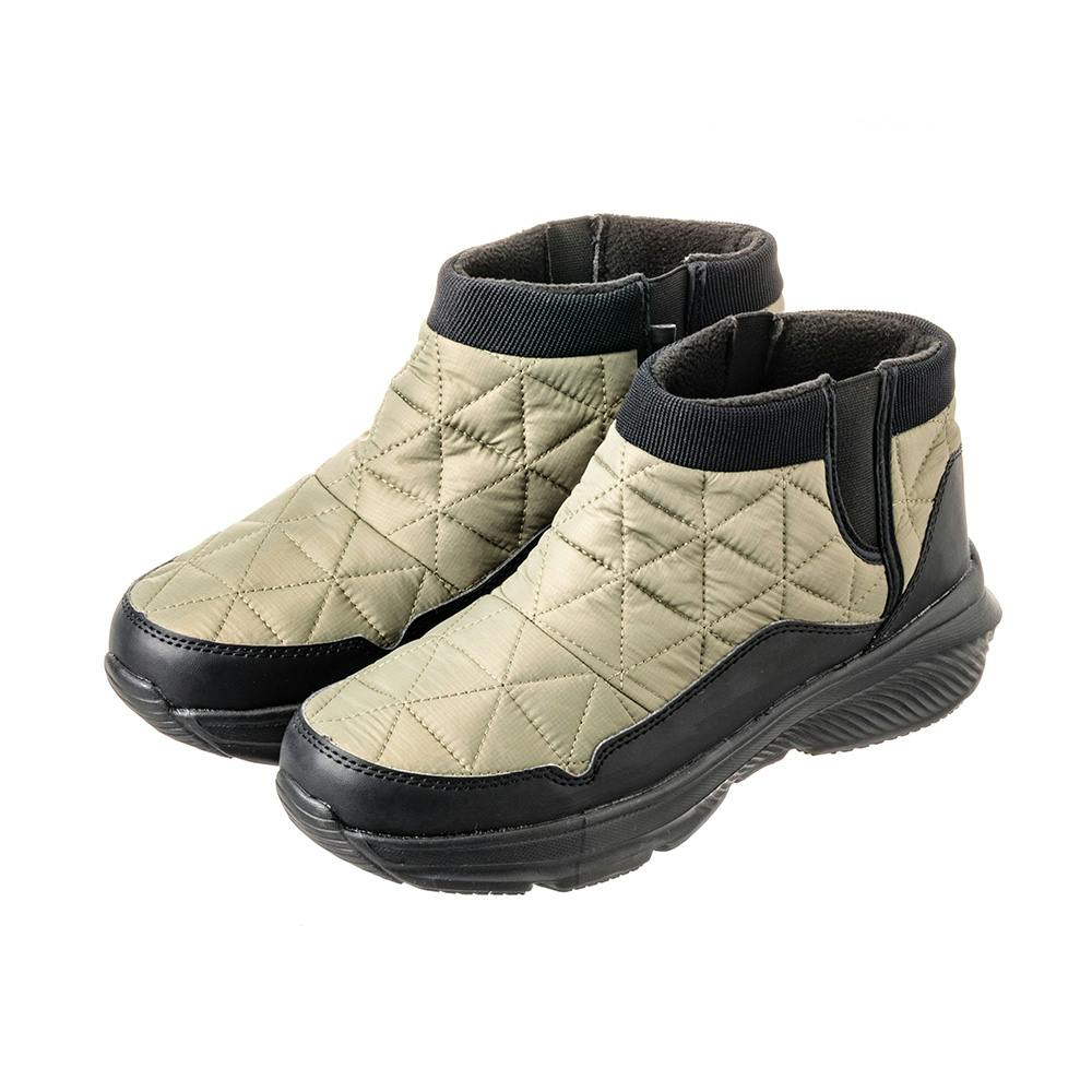 Hot fine サイドゴア リップストップ 防寒シューズ カーキ L 25.5cm-26.0cm 長靴