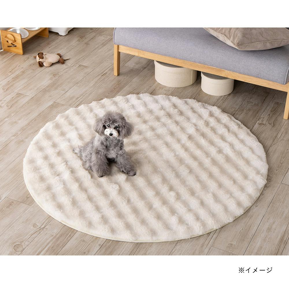 保温性のあるラグ Pitapa シロクマ 幅130cm 奥行130cm | ラグ