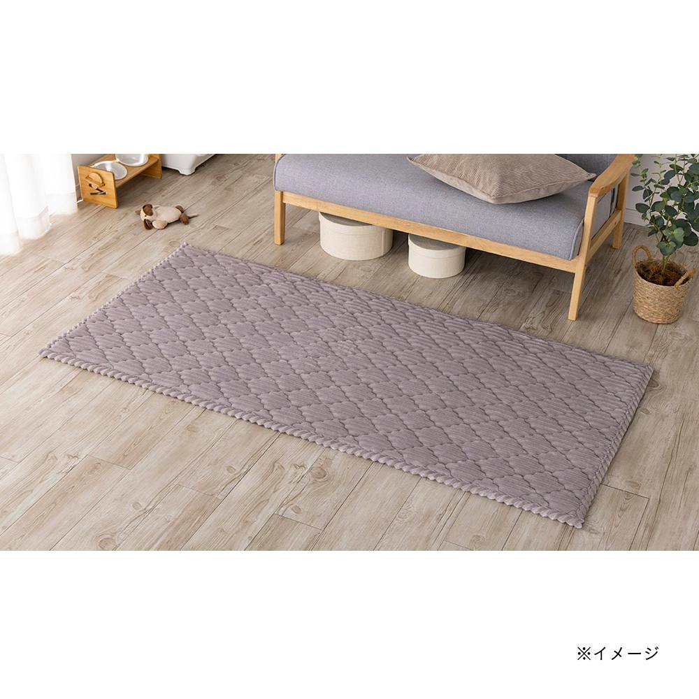 ＆Pet 洗えるクッションキルトラグ シルバー 幅80cm 奥行180cm
