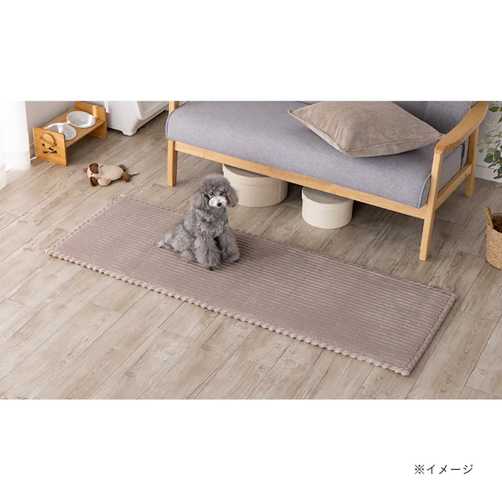 &Pet 洗えるクッションラグ モカ 幅50cm 奥行150cm