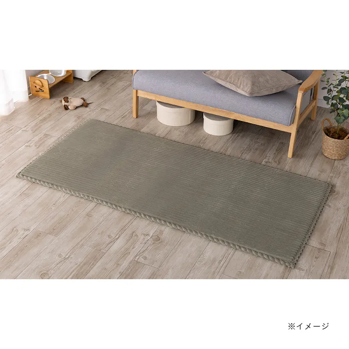 &Pet洗えるクッションラグ グリーン 幅80cm 奥行180cm