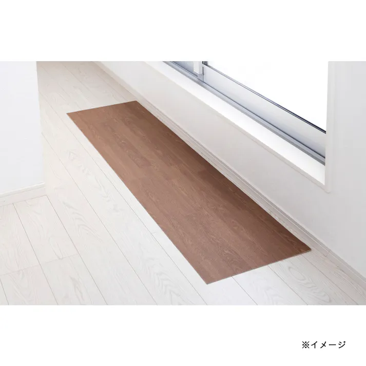すき間を埋める吸着マットL-Fit45180B ブラウン 幅45cm 奥行180cm 厚み2mm