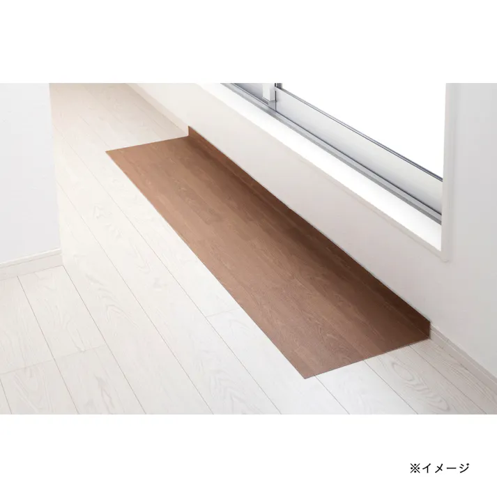 すき間を埋める吸着マットL-Fit45180B ブラウン 幅45cm 奥行180cm 厚み2mm