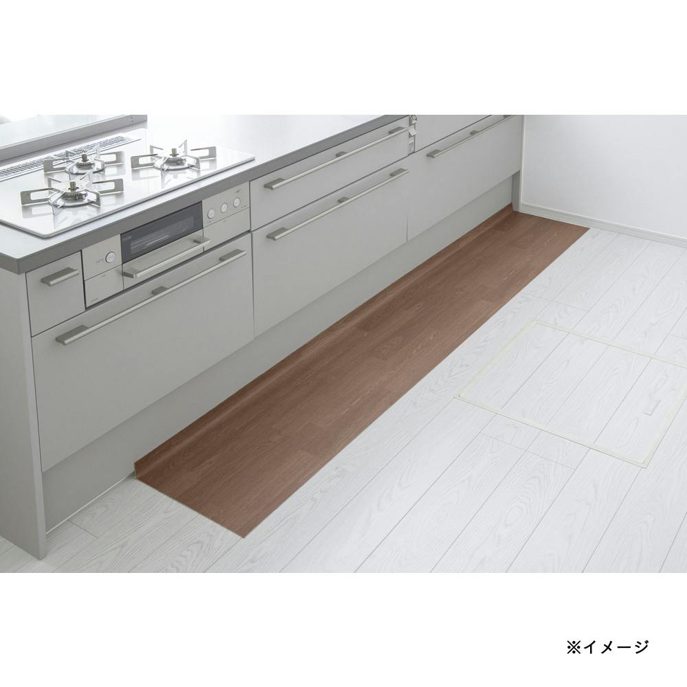すき間を埋める吸着マットL-Fit45240B ブラウン 幅45cm 奥行240cm 厚み2mm