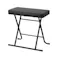 座面が広い折りたたみパイプチェア ブラック