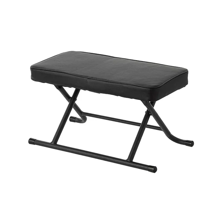 座面が広い折りたたみパイプチェア ロータイプ ブラック