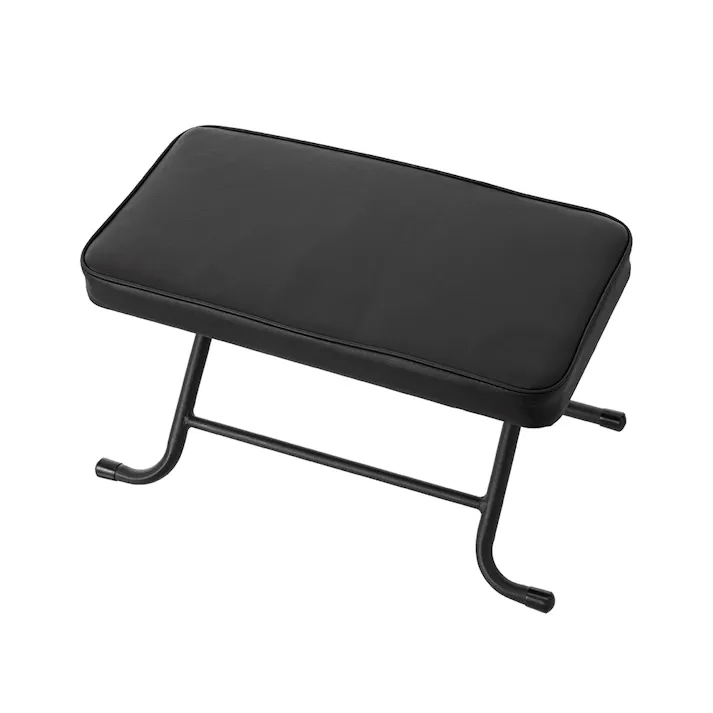 座面が広い折りたたみパイプチェア ロータイプ ブラック