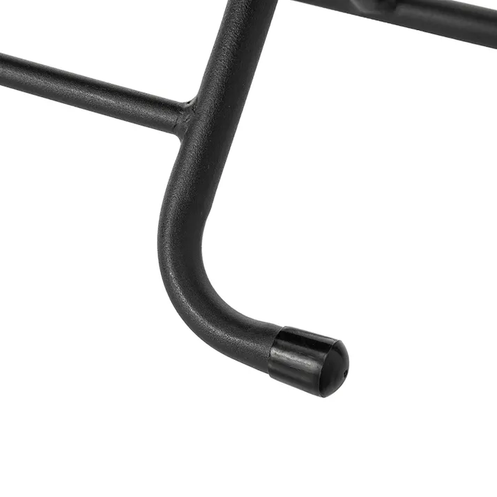 座面が広い折りたたみパイプチェア ロータイプ ブラック