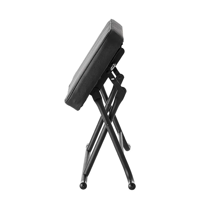 座面が広い折りたたみパイプチェア ロータイプ ブラック