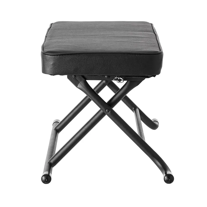 座面が広い折りたたみパイプチェア ロータイプ ブラック